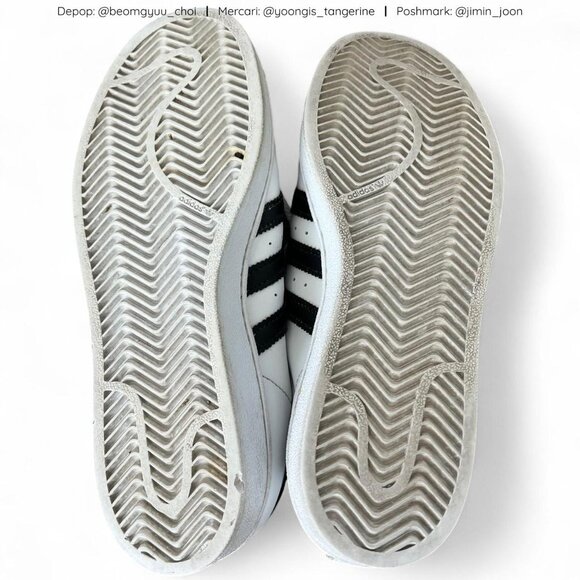 Adidas White and Black Superstars - Picture 7 of 7